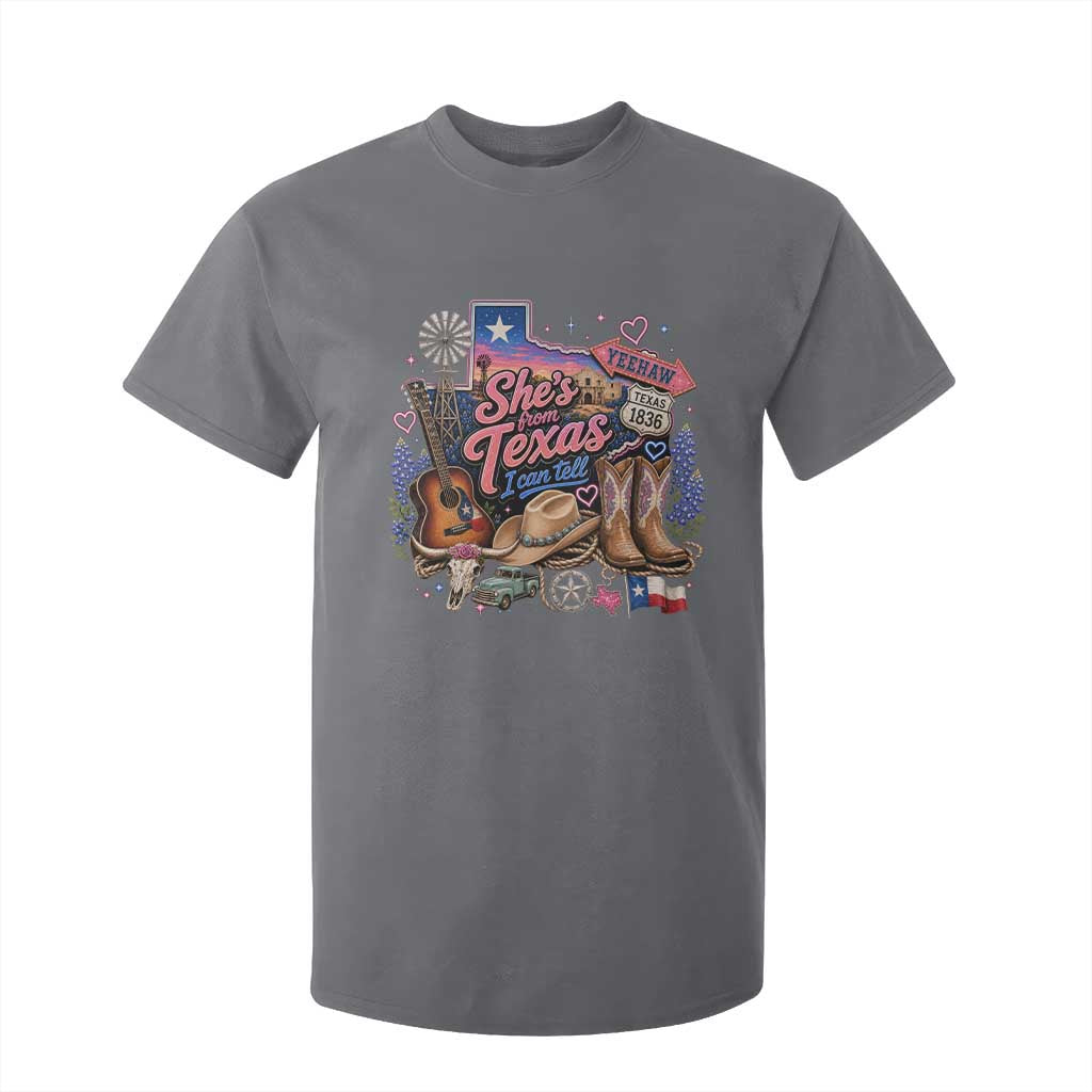 She Is From Texas I Can Tell T Shirt For Kid Texas Girl Pride