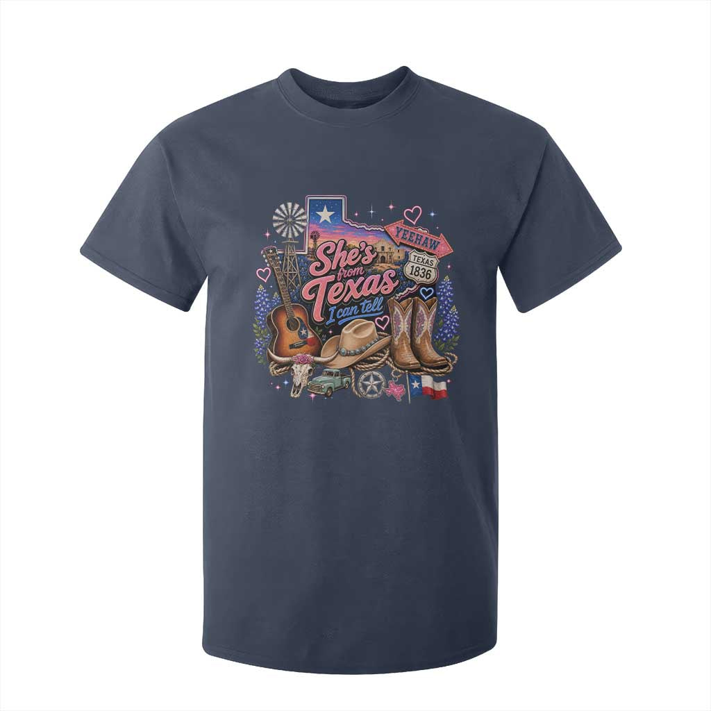 She Is From Texas I Can Tell T Shirt For Kid Texas Girl Pride