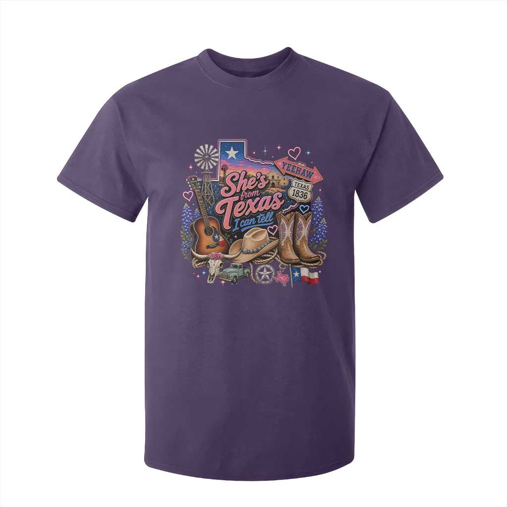 She Is From Texas I Can Tell T Shirt For Kid Texas Girl Pride