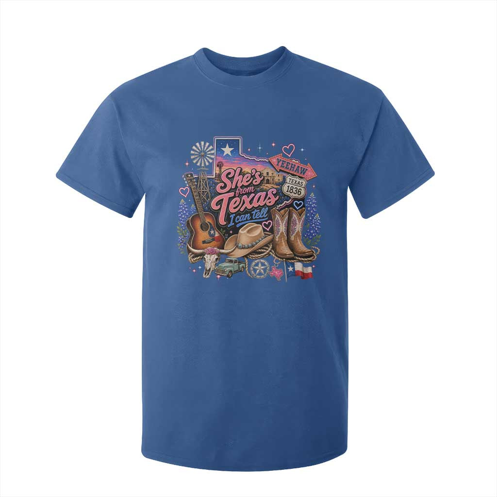 She Is From Texas I Can Tell T Shirt For Kid Texas Girl Pride