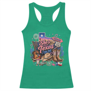 She Is From Texas I Can Tell Racerback Tank Top Texas Girl Pride