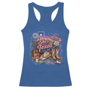 She Is From Texas I Can Tell Racerback Tank Top Texas Girl Pride