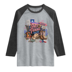 She Is From Texas I Can Tell Raglan Shirt Texas Girl Pride