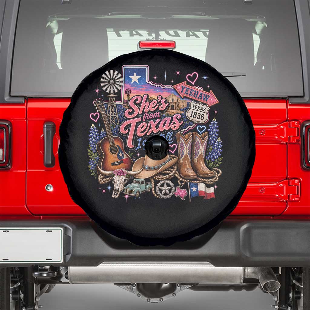 She Is From Texas I Can Tell Spare Tire Cover Texas Girl Pride