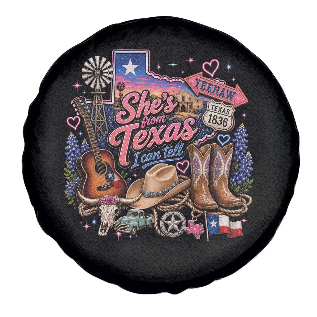 She Is From Texas I Can Tell Spare Tire Cover Texas Girl Pride