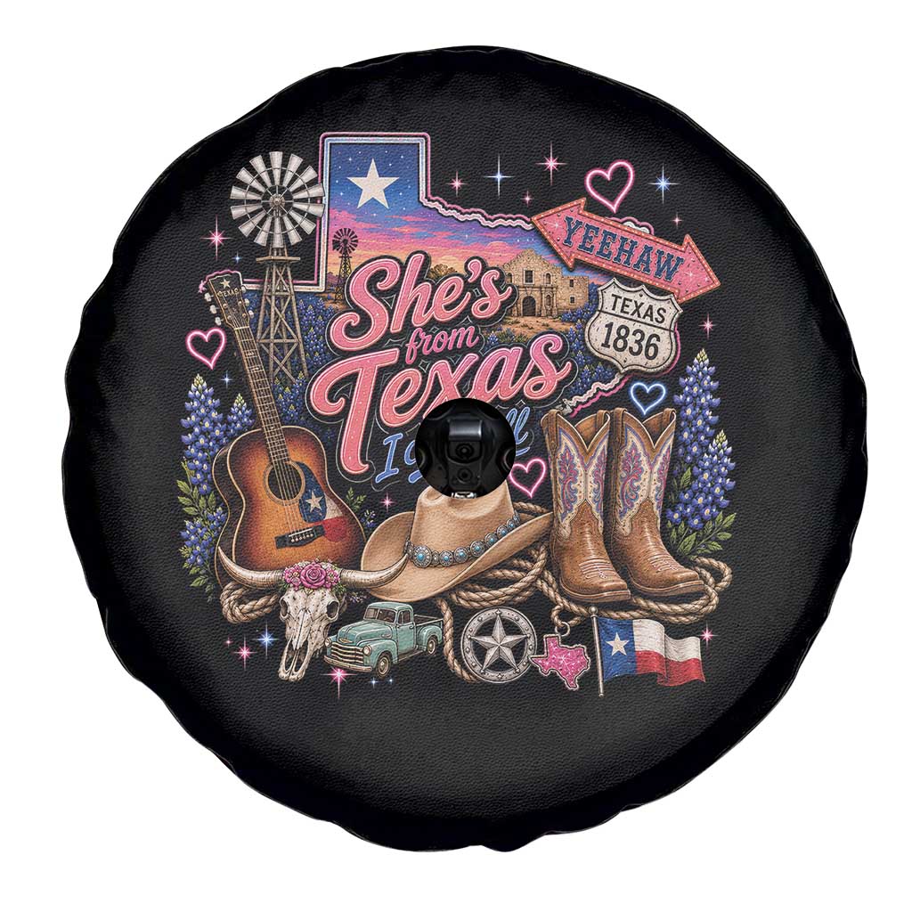 She Is From Texas I Can Tell Spare Tire Cover Texas Girl Pride