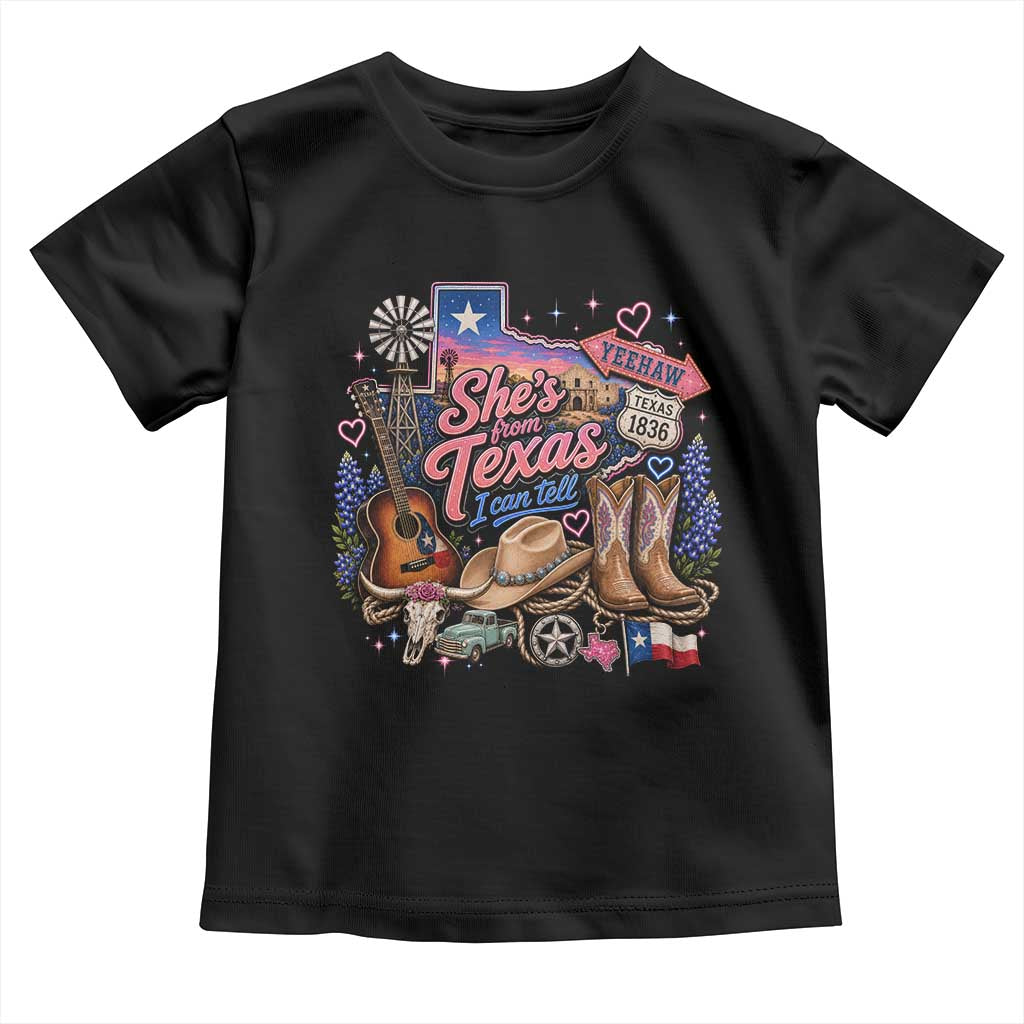 She Is From Texas I Can Tell Toddler T Shirt Texas Girl Pride