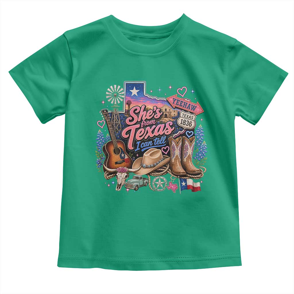 She Is From Texas I Can Tell Toddler T Shirt Texas Girl Pride