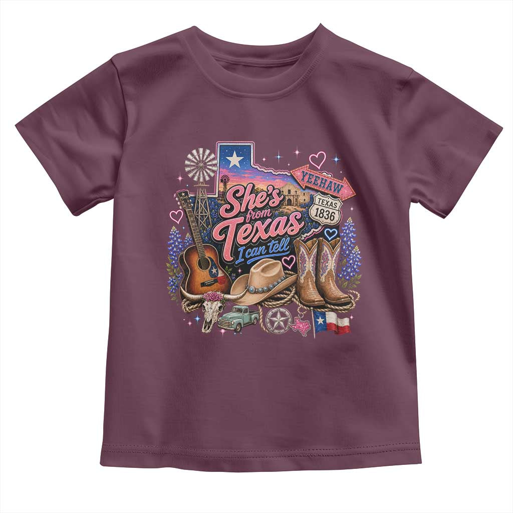 She Is From Texas I Can Tell Toddler T Shirt Texas Girl Pride
