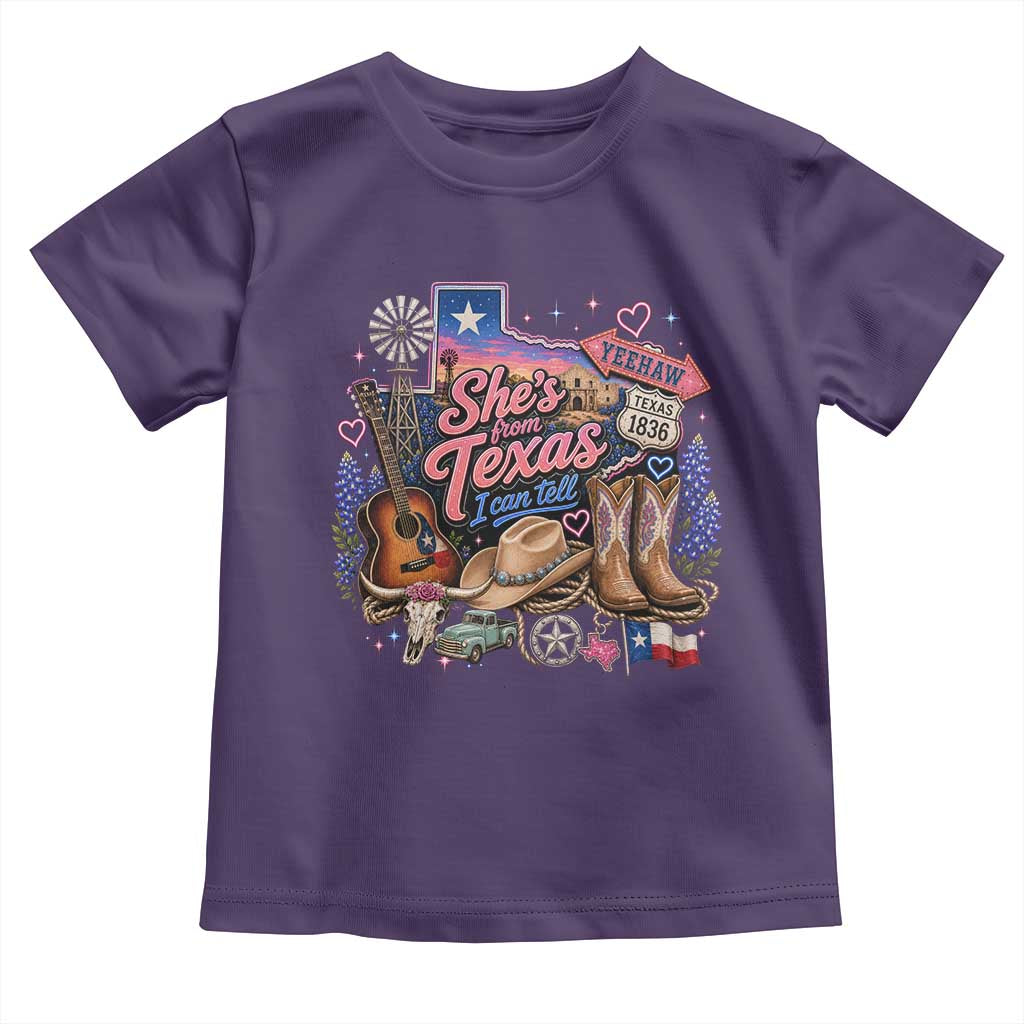 She Is From Texas I Can Tell Toddler T Shirt Texas Girl Pride