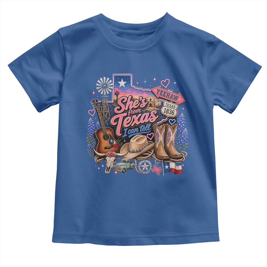 She Is From Texas I Can Tell Toddler T Shirt Texas Girl Pride