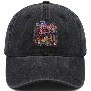 She Is From Texas I Can Tell Washed Cotton Baseball Cap Texas Girl Pride