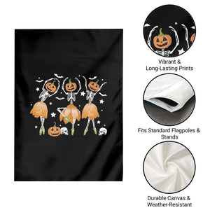 Funny Halloween Garden Flag Ballerina Pumpkin Skeleton Pumpkin Flower TS11 Print Your Wear