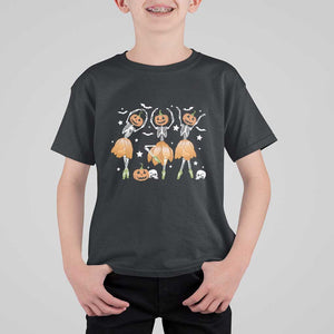 Funny Halloween T Shirt For Kid Ballerina Pumpkin Skeleton Pumpkin Flower TS11 Black Print Your Wear