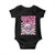 Funny Pink Santa Christmas Baby Onesie Christmas Vibes Checkboard TS11 Black Print Your Wear