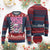 Funny Pink Santa Xmas Ugly Christmas Sweater Xmas Vibes Checkboard TS11 Burgundy Print Your Wear