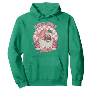 Funny Pink Christmas Retro Black Santa Hoodie Holly Jolly Vibes TS11 Irish Green Print Your Wear