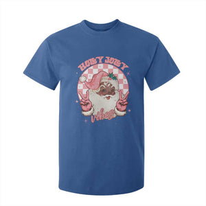 Funny Pink Christmas Retro Black Santa T Shirt For Kid Holly Jolly Vibes TS11 Royal Blue Print Your Wear