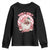 Funny Pink Christmas Retro Black Santa Youth Sweatshirt Holly Jolly Vibes TS11 Black Print Your Wear