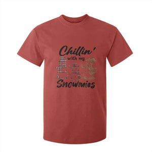 Funny Christmas T Shirt For Kid Chilln' With My Snowmies Plaid Snowman TS11 Red Print Your Wear