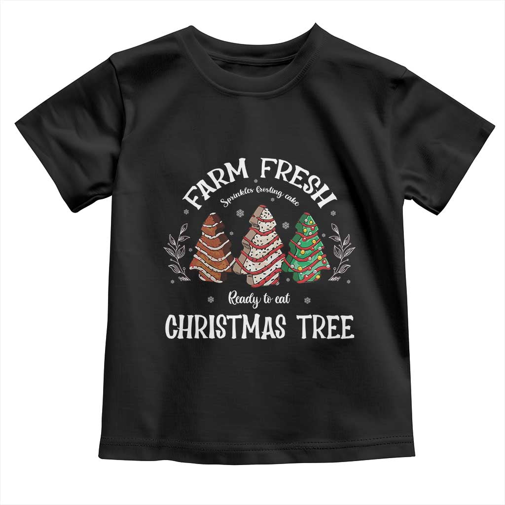 Christmas Tree Cake Baby Shirt Farm Fresh Sprinkles Frosting Ready To Eat Xmas Baking TS11 Black Print Your Wear