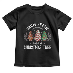 Christmas Tree Cake Baby Shirt Farm Fresh Sprinkles Frosting Ready To Eat Xmas Baking TS11 Black Print Your Wear