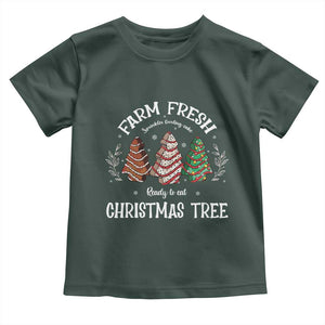 Christmas Tree Cake Baby Shirt Farm Fresh Sprinkles Frosting Ready To Eat Xmas Baking TS11 Dark Forest Green Print Your Wear