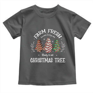 Christmas Tree Cake Baby Shirt Farm Fresh Sprinkles Frosting Ready To Eat Xmas Baking TS11 Dark Heather Print Your Wear