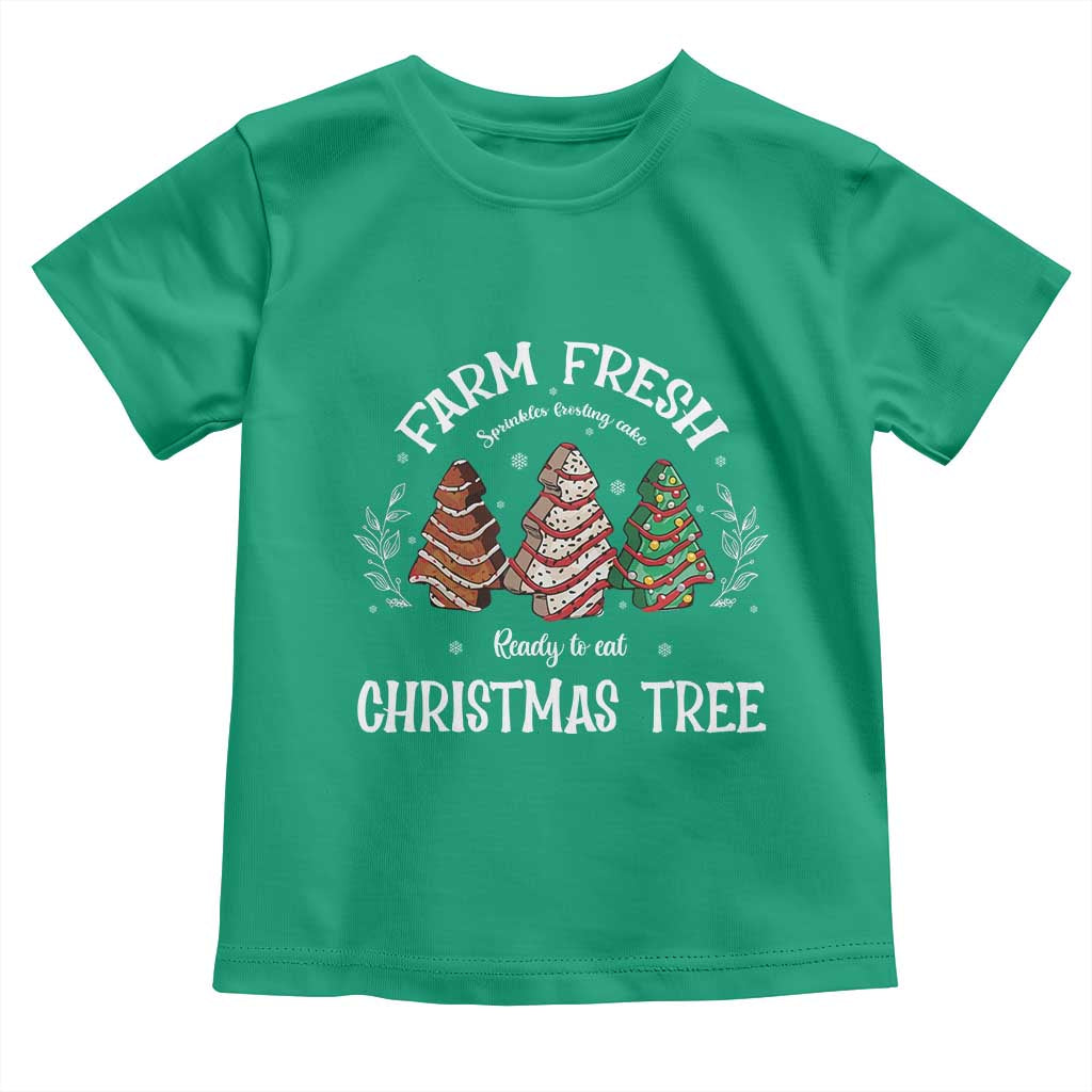 Christmas Tree Cake Baby Shirt Farm Fresh Sprinkles Frosting Ready To Eat Xmas Baking TS11 Irish Green Print Your Wear