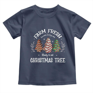 Christmas Tree Cake Baby Shirt Farm Fresh Sprinkles Frosting Ready To Eat Xmas Baking TS11 Navy Print Your Wear