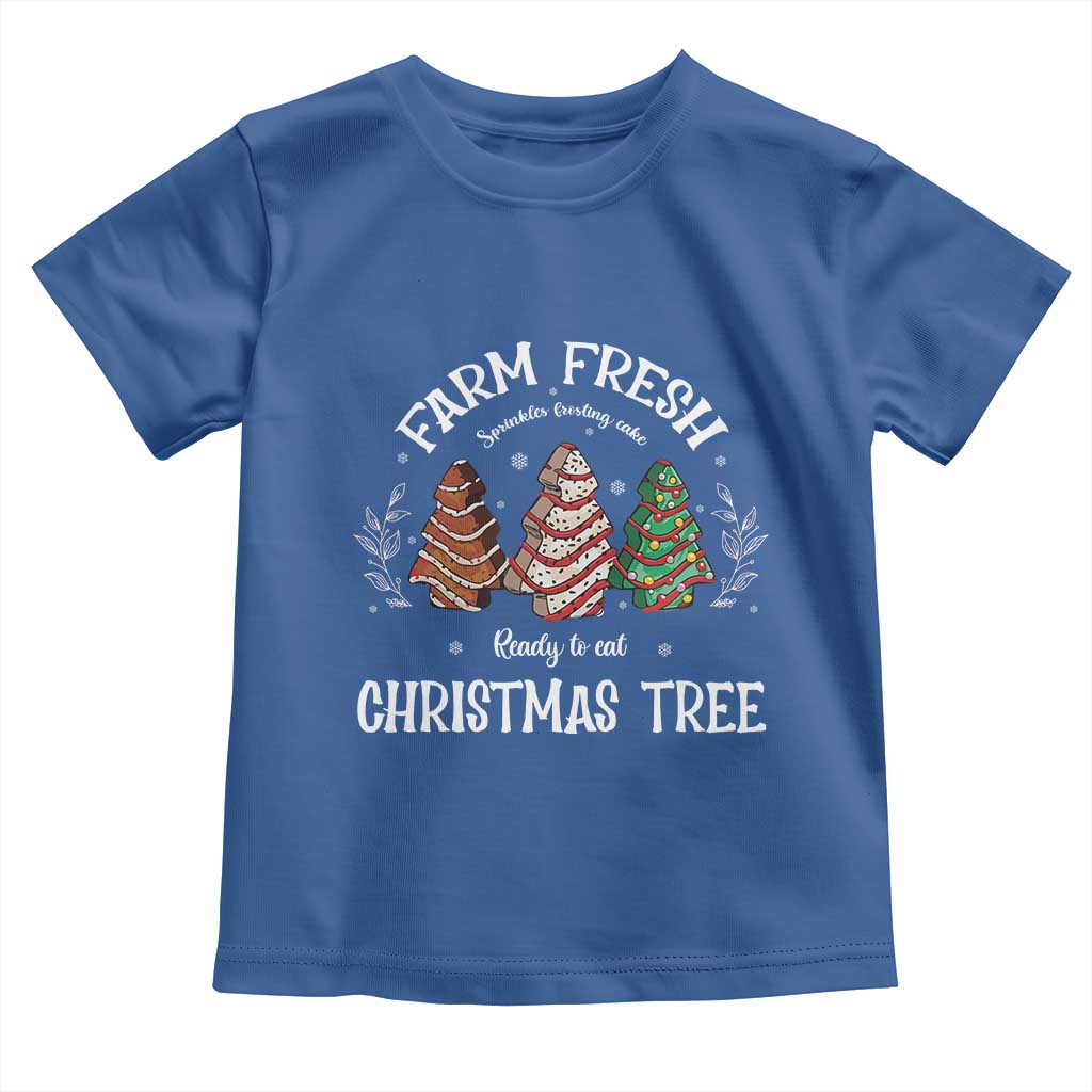Christmas Tree Cake Baby Shirt Farm Fresh Sprinkles Frosting Ready To Eat Xmas Baking TS11 Royal Blue Print Your Wear