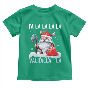Viking Christmas Baby Shirt Fa La La La Valhalla La Viking Santa Gnome TS11 Irish Green Print Your Wear