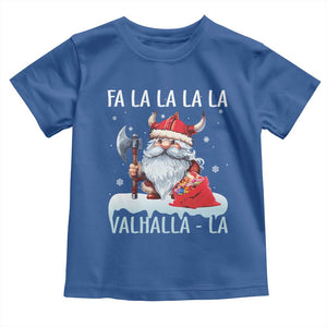 Viking Christmas Baby Shirt Fa La La La Valhalla La Viking Santa Gnome TS11 Royal Blue Print Your Wear