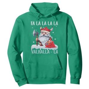 Viking Christmas Hoodie Fa La La La Valhalla La Viking Santa Gnome TS11 Irish Green Print Your Wear