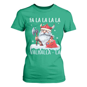 Viking Christmas T Shirt For Women Fa La La La Valhalla La Viking Santa Gnome TS11 Irish Green Print Your Wear