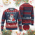 Viking Xmas Ugly Christmas Sweater Fa La La La Valhalla La Viking Santa Gnome TS11 Burgundy Print Your Wear