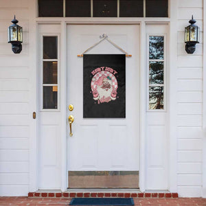 Funny Pink Christmas Retro Black Santa Garden Flag Holly Jolly Vibes TS11 Print Your Wear