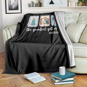 Christian Christmas Throw Blanket The Greatest Gift Of All Jesus Nativity Scene TS11 Print Your Wear