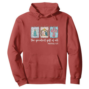 Christian Christmas Hoodie The Greatest Gift Of All Jesus Nativity Scene TS11 Red Print Your Wear