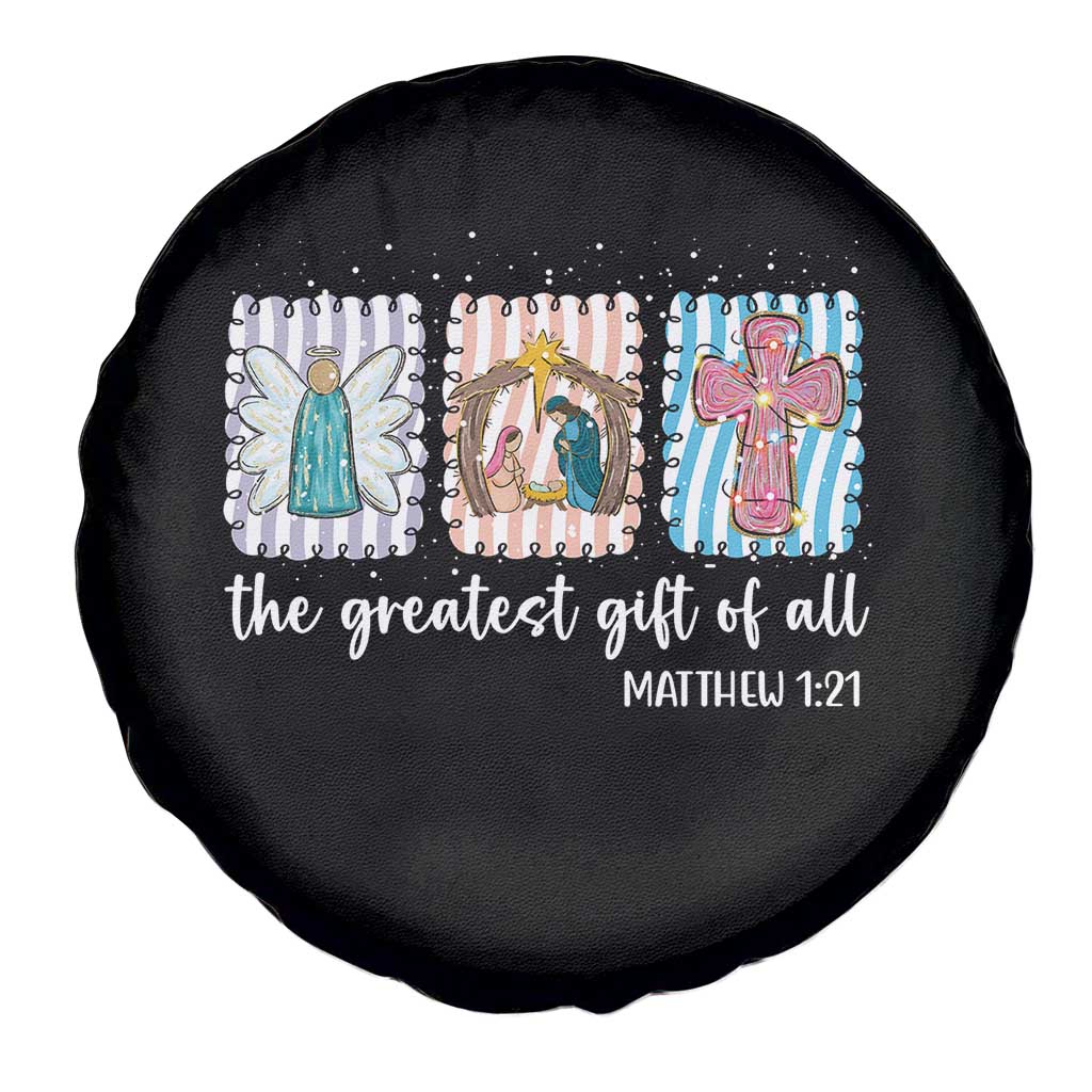 Christian Christmas Spare Tire Cover The Greatest Gift Of All Jesus Nativity Scene TS11 Print Your Wear