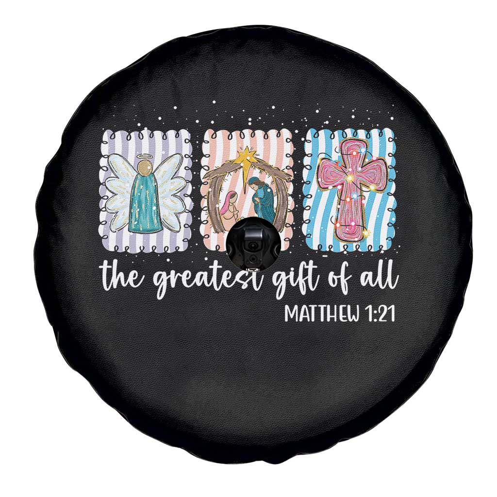 Christian Christmas Spare Tire Cover The Greatest Gift Of All Jesus Nativity Scene TS11 Print Your Wear