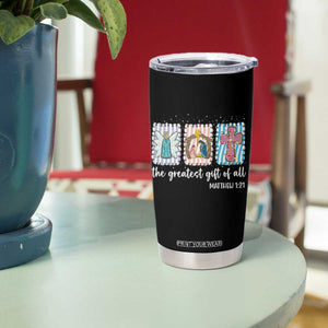 Christian Christmas Tumbler Cup The Greatest Gift Of All Jesus Nativity Scene TS11 Print Your Wear