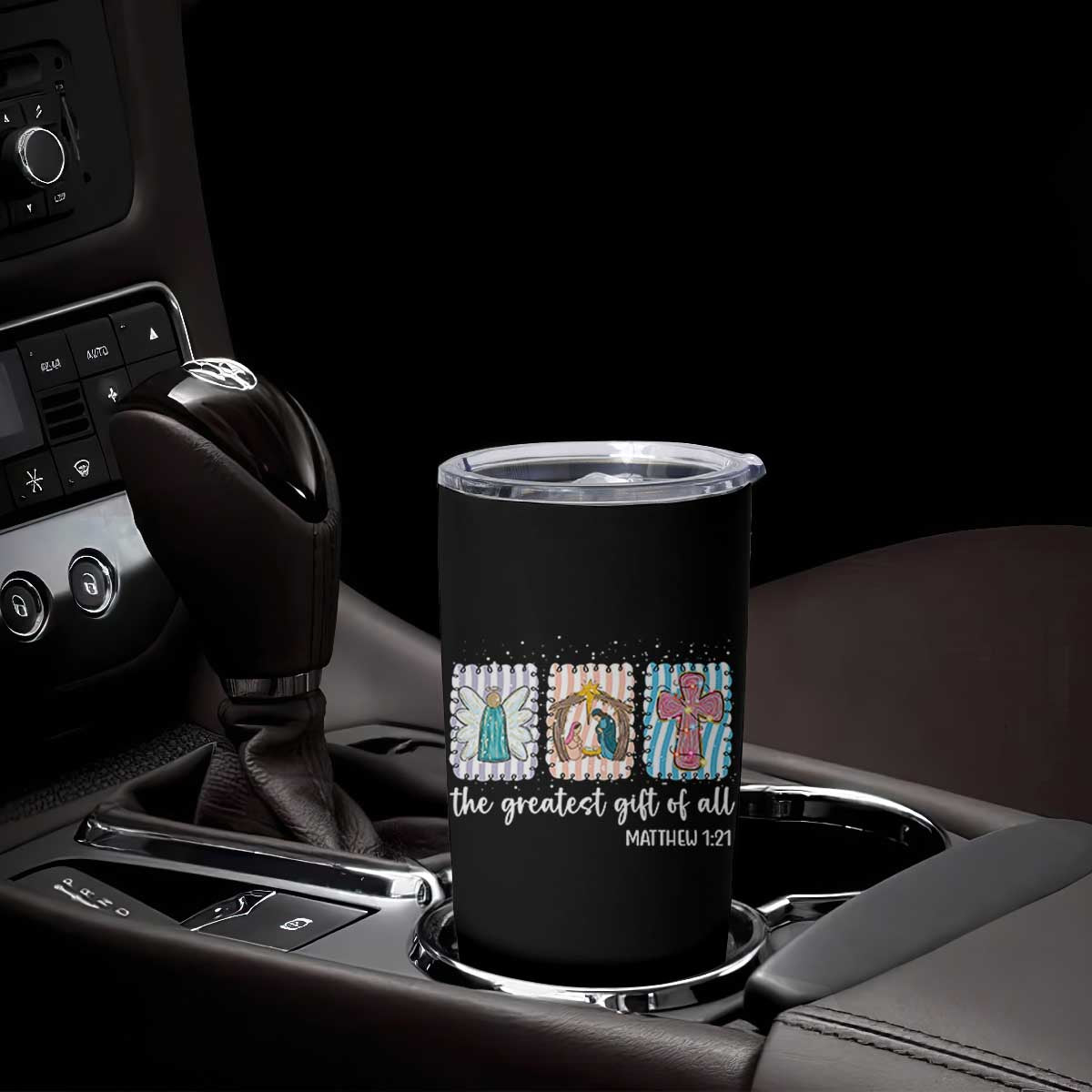 Christian Christmas Tumbler Cup The Greatest Gift Of All Jesus Nativity Scene TS11 Print Your Wear