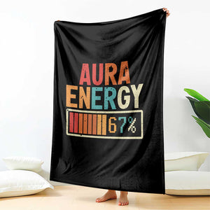 Funny Aura Energy At 67 Throw Blanket Six Seven Meme Gen Alpha Slang TS11 Print Your Wear