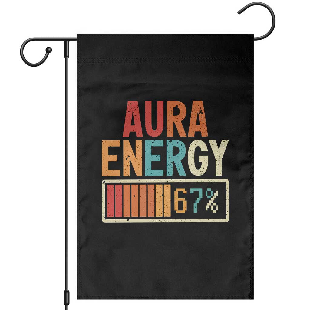 Funny Aura Energy At 67 Garden Flag Six Seven Meme Gen Alpha Slang TS11 Black Print Your Wear