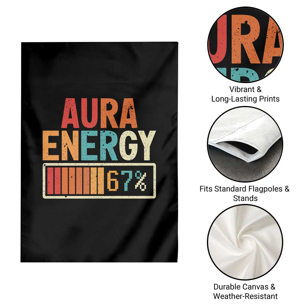 Funny Aura Energy At 67 Garden Flag Six Seven Meme Gen Alpha Slang TS11 Print Your Wear