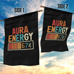 Funny Aura Energy At 67 Garden Flag Six Seven Meme Gen Alpha Slang TS11 Print Your Wear