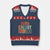 Funny Aura Energy At 67 V-Neck Knit Sweater Vest Six Seven Meme Gen Alpha Slang - Print Your Wear