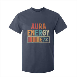 Funny Aura Energy At 67 T Shirt For Kid Six Seven Meme Gen Alpha Slang TS11 Navy Print Your Wear