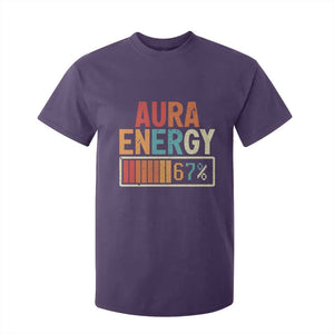 Funny Aura Energy At 67 T Shirt For Kid Six Seven Meme Gen Alpha Slang TS11 Purple Print Your Wear